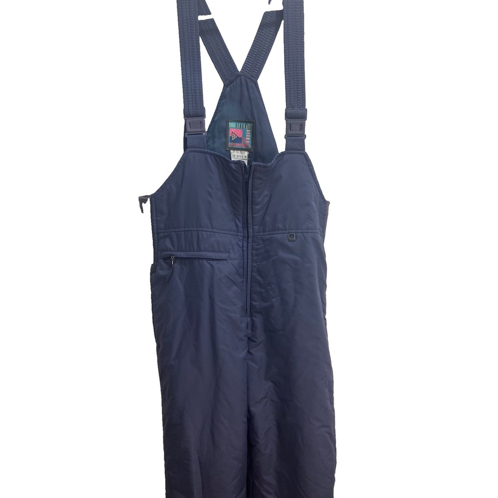 Retro Snow Pant Black Bear M Dusty Blue Snowboarding Ski Vintage Sporty Active